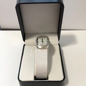 White Silver Rhinestone Fashion Watch